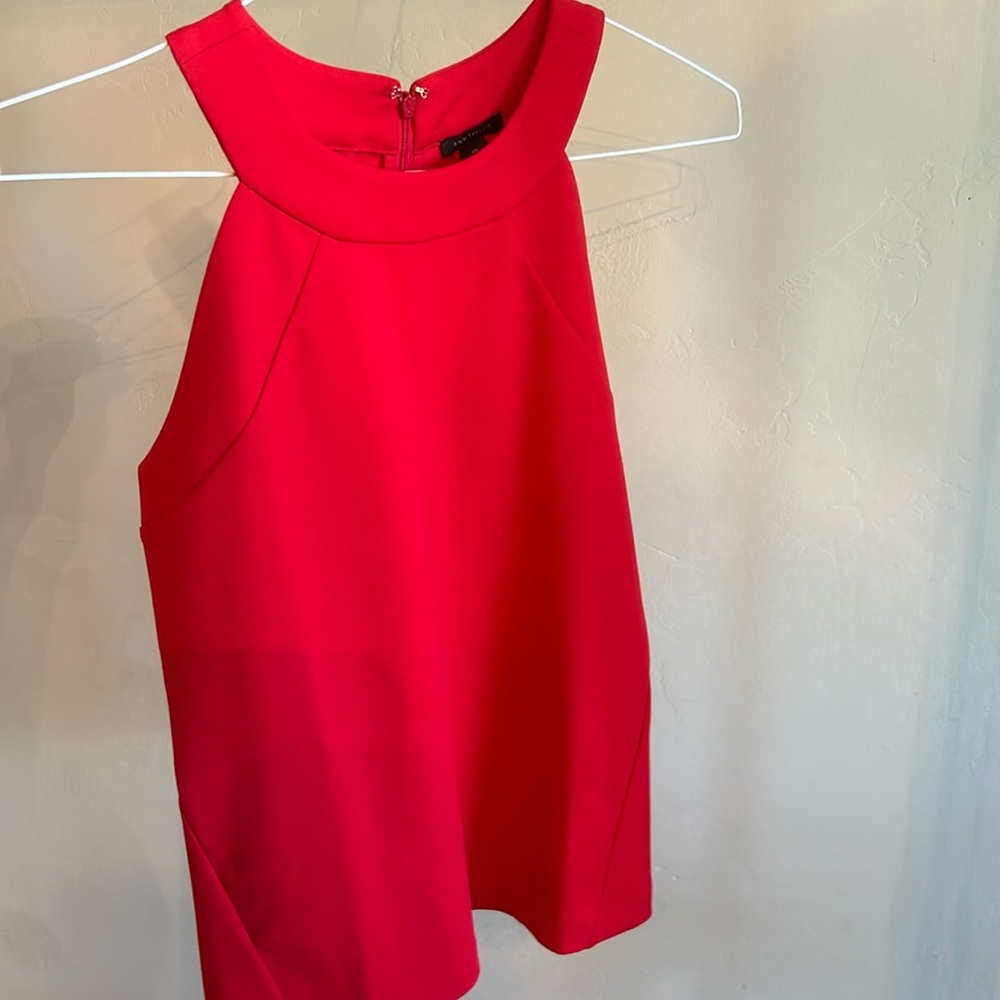 NWT Ann Taylor Red Sleeveless Dress Top